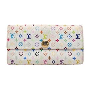 Louis Vuitton White Multicolor Monogram Sarah Wallet